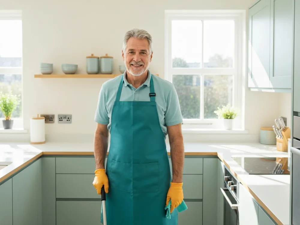 A professional cleaner at work